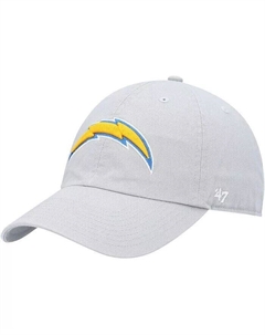 Мужская серая регулируемая кепка Los Angeles Chargers '47 Clean Up, серый '47 brand