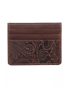 Мужской кожаный картхолдер Western Embossed Lucky brand