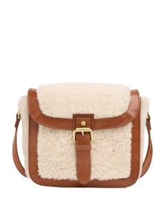 Сумка через плечо с кожаной отделкой из овчины Celtic & co.