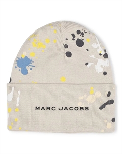 Белая детская шапочка из хлопка, белый Marc jacobs