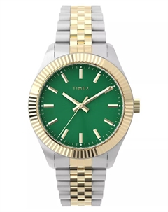 Женские аналоговые часы из нержавеющей стали, двухцветные, 36 мм Timex