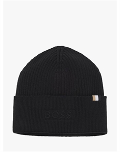 Хлопковая вязаная шапка, Black Hugo boss
