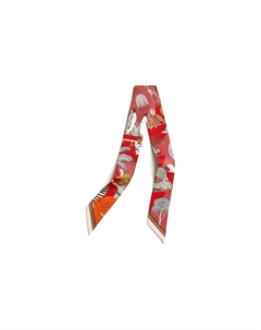 Шелковый шарф Mulberry Silk красный HERMES Hermès
