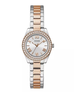 Женские аналоговые часы из нержавеющей стали с двухцветным корпусом, 30 мм Guess