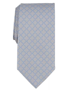 Мужской связанный решетчатый галстук, серебро Michael kors