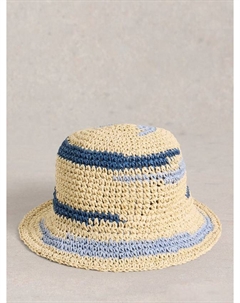 Вязаная шапочка в полоску, Multi White stuff