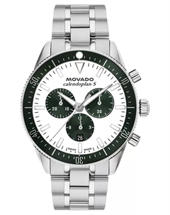 Мужские часы Calendoplan S Swiss Quartz Chrono из нержавеющей стали, 42 мм Movado