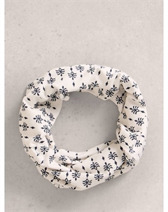 Универсальный шарф-снуд в цветочную полоску, Ivory White stuff