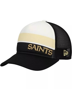 Дошкольная черная спортивная кепка New Orleans Saints Sport Night Color Block 9FORTY с регулируемой рамкой и А-образным вырезом New era
