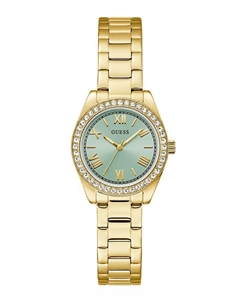 Женские аналоговые часы с золотистым покрытием, сталь, 30 мм Guess