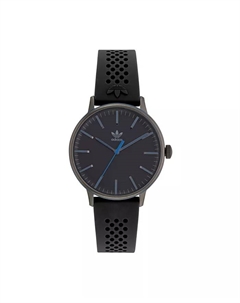 Унисекс-часы Three Hand Code One с черным силиконовым ремешком, 38 мм Adidas