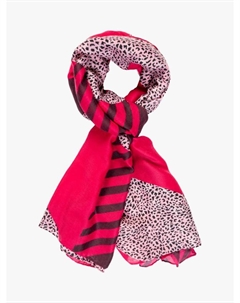 Шарф в полоску с принтом animal print Chesca