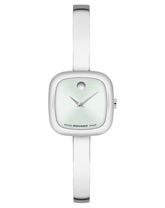 Женские наручные часы Museum Cushion Swiss Quartz Stainless Steel Bangle Watch, 21.50 мм Movado