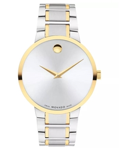 Мужские часы Portfolio Swiss Quartz с корпусом из нержавеющей стали и желтым PVD-покрытием, 40 мм Movado