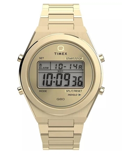 Мужские кварцевые цифровые часы в золотистом корпусе из нержавеющей стали, 39 мм Timex