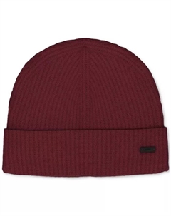 Мужская шапка Fati с отворотом из шерстяной вязки, красный Hugo