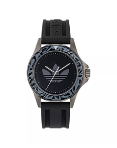 Унисекс-часы аналоговые черные силиконовые, 44 мм Adidas