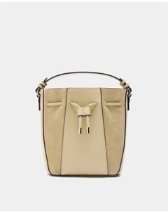 Сумка-трансформер в стиле «ведро» с застежкой на веревке, однотонная, кремовый Parfois