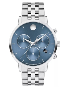 Мужские часы Museum Classic Swiss Quartz Chronograph из нержавеющей стали, 42 мм Movado