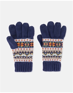 Детские жаккардовые перчатки в комплекте, темно-зеленый Kids el corte inglés