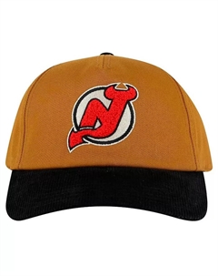 Мужская регулируемая кепка New Jersey Devils Burnett в цвете загар/черный American needle