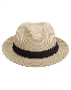 Мужская фетровая шляпа с тонкой бумажной тесьмой, загар/бежевый Scala