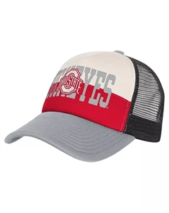 Регулируемая кепка дальнобойщика Ohio State Buckeyes, алого/кремового цвета, для больших мальчиков и девочек Outerstuff