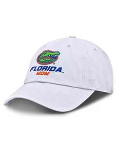 Женская белая бейсболка Florida Gators Mom Logo Staple с регулируемой застежкой Top of the world