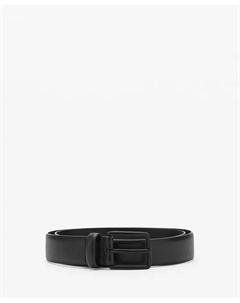 Мужской кожаный ремень с пряжкой, черный Mango
