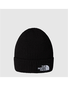 Детская шапка своротом и логотипом TNF, черный The north face