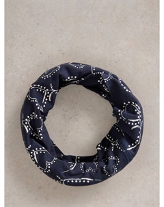 Шарф-снуд Swirling Heart универсальный, Navy White stuff