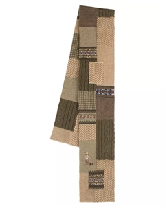 Мужской шарф Charles Bear в стиле пэчворк, коричневый Polo ralph lauren