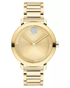 Женские часы Bold Evolution 2.0 Swiss Quartz Ionic Plated Light Gold-Tone 2 Steel, 34 мм Movado