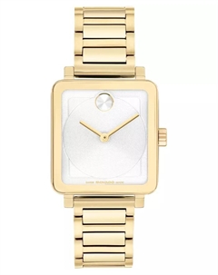 Женские часы Bold Evolution 2.0 со швейцарским кварцевым механизмом, ионным покрытием, стальной корпус 26 мм, цвет светлое золото Movado