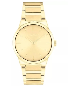 Женские часы CK Linear Elegance с браслетом из нержавеющей стали золотого тона, 32 мм Calvin klein