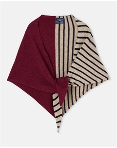 Женский треугольный вязаный шерстяной платок, бордовый Lloyd's