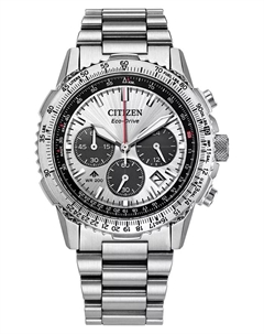 Мужские часы Promaster Air Navihawk на стальном браслете серебристого цвета, 40 мм Citizen