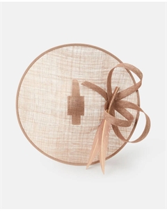 Свадебная шляпа с сеткой и перьями, бежевый Latouche