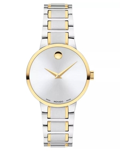 Женские часы Portfolio Swiss Quartz из нержавеющей стали с желтым PVD-покрытием, 28 мм Movado