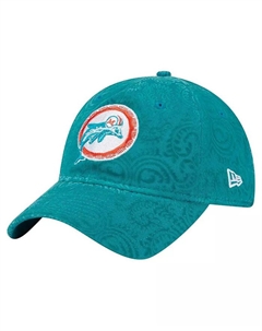 Женская регулируемая кепка Aqua Miami Dolphins Throwback Flair 9TWENTY New era