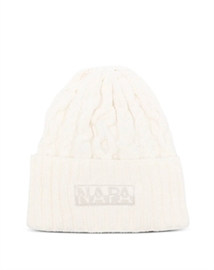 Шапка вязаная косичками, нейтральный Napapijri