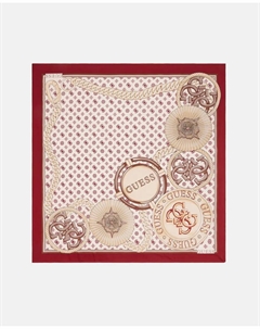 Женский платок с узором, красный Guess
