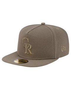 Мужская кепка-ушанка Colorado Rockies, оливковая, цветная, A-образная, размер 59FIFTY New era