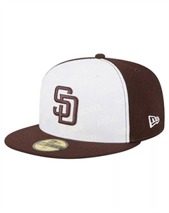 Мужская белая/коричневая кепка San Diego Padres Repeat 59FIFTY New era