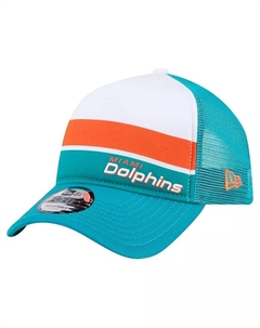 Мужская регулируемая кепка 9FORTY A-Frame Trucker Miami Dolphins в бело-голубом цветовом блоке New era