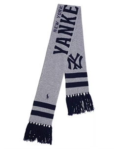 Классический шарф в стиле стадионного вязания, серый Polo ralph lauren