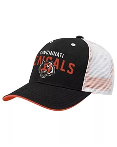Черная регулируемая кепка Trucker Lockup для больших мальчиков и девочек Cincinnati Bengals Core Outerstuff