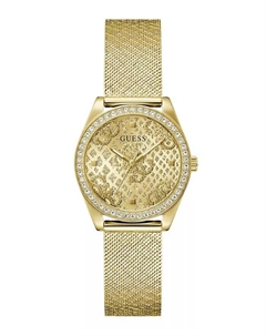 Женские аналоговые часы с золотой сеткой, 32 мм Guess