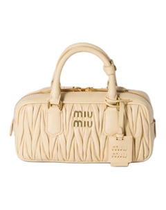 Аркади Серия Женская Желтая Сумка через Плечо из Овчины Miu miu