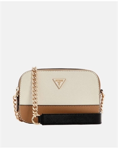 Сумка через плечо с двойной молнией, бежевый Guess